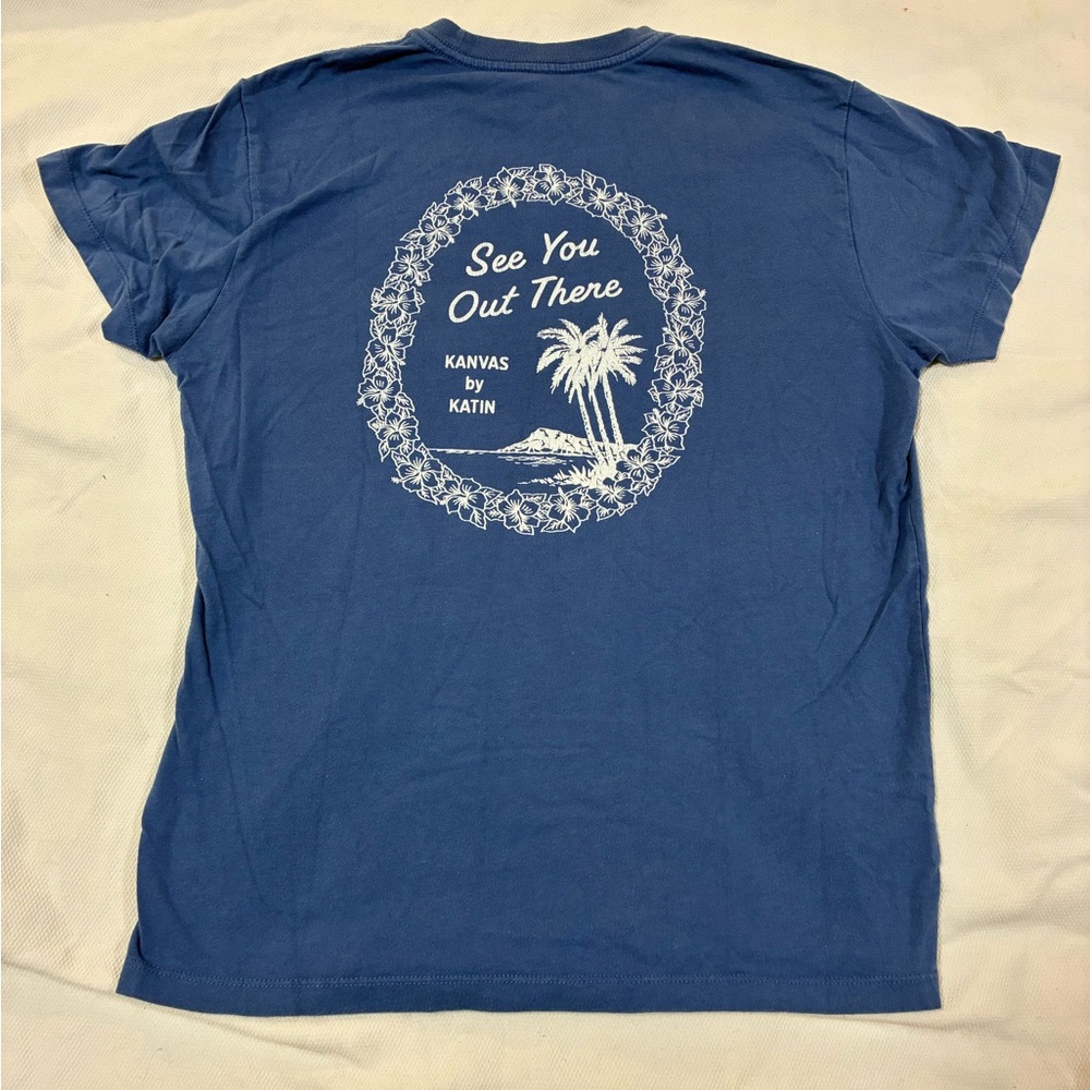 Katin "See You Out There" Kanvas Tee Men's SM 100% Organic Cotton Blue Surf‎